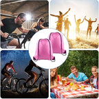 PLULON 2Pcs Drawstring Bags Bulk Pink Drawstring Backpack String Backpack Cinch Sack Sport Gym Backpack Bags for Yoga Traveling Outdoor Sports