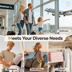 Veken 6/9/11 Set Compression Packing Cubes for Travel Essentials,Compressible Expandable Large Luggage Suitcase Organizer Bags for Clothing,Durable Space Saver Storage Bags(Beige)