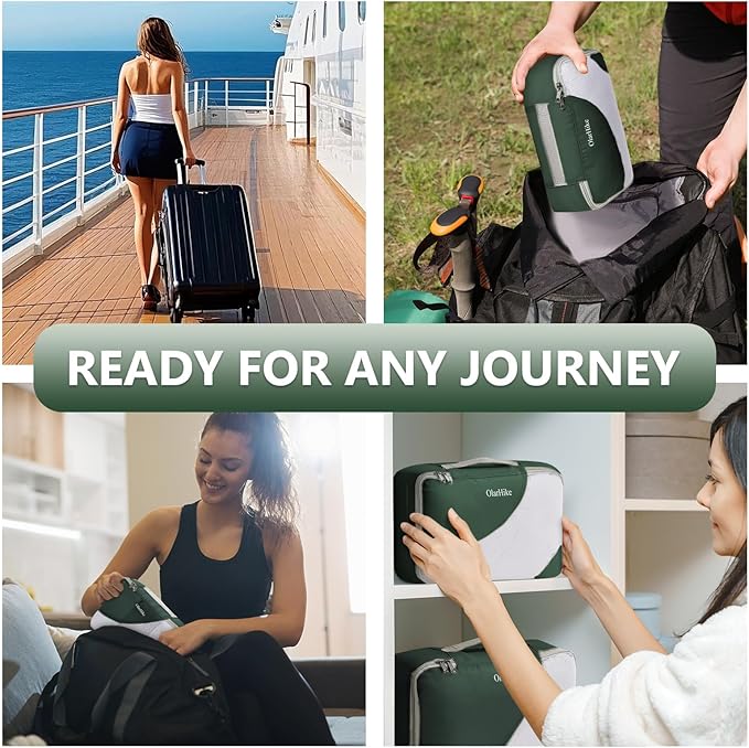 8 Set Packing Cubes for Travel, Gifts for Women Mom,Anti-Tearing Suitcase Organizer,OlarHike Vacation Essentials & Accessories for Cruise Ship