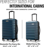 Samsonite Omni 2 International Carry-On Luggage with 360° Spinner Wheels - Scratch Resistant Hardshell - TSA, Airline-Approved - Expandable Polycarbonate Shell for Lightweight Travel - Rose Gold