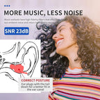 LYSIAN High Fidelity Concert Ear Plugs, 23dB Noise Reduction Musician Earplugs for Concerts, Festivals & Raves, Reusable Soft Earplugs with Aluminum Case, 2 Pairs Blue