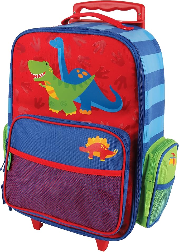 Stephen Joseph Classic Rolling Luggage, Red Dino