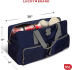 Lucky Travel Duffel Bags 115L, Gym Bag, Travel Bag & Large Duffle Bag for Men, Foldable Overnight Weekender Bags for Women & Men with Adjustable Shoulder Strap, Navy