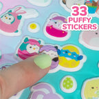 Original Squishmallows Puffy Stickers, 33 Stationery Stickers, Spring Theme