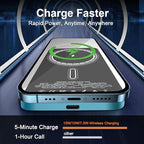 Magnetic Portable Charger 5000mAh, 15W Ultra Slim Wireless Portable Charger, Fast Charging for iPhone 17/16/15/14/13/12 Pro/Pro Max/Plus, Metal Shell, USB-C Cable to Charge Other Phones (Blue) | Magnetic, 5000mAh, 15W, Ultra Slim, Fast Charging, Metal ...