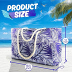 SRISE Large Beach Bag for Women & Men, Beach Bags Waterproof Sandproof, Travel Tote Bag, Swim Pool Bag for Family Outdoor