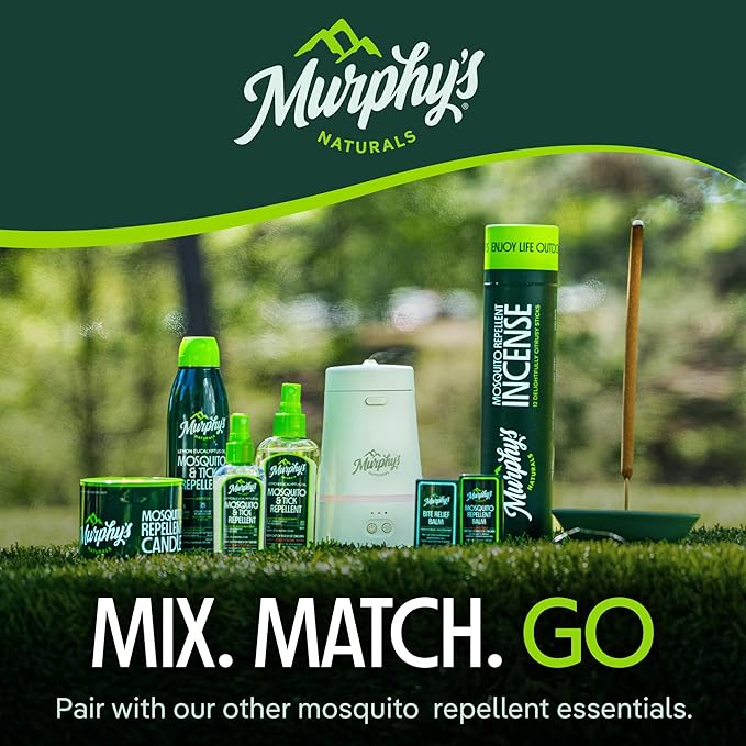 Murphy's Naturals Mosquito Repellent Balm Stick, Plant-Based Ingredients, Travel-Pocket Size, 0.5oz Each, 3-Pack