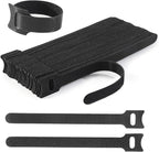 Nettbe Reusable Cable Ties, 60 PCS 8 Inches Adjustable Cord Straps Wire Organizer Cord Wrap and Hook Loop Cable Management