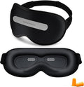 Blackout Eye Mask for Sleep, Women Men Sleeping Mask for Lash Extensions, 3D Contoured Eye Cover for Side Sleepers, FACEMOON Blindfold with Magnetic Blackout Strip, Travel, Night, Airplane