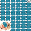 Tarpop 200 Pcs Eye Mask Sleeping Blindfold Eye Cover with Adjustable Strap for Games Party Team Building Travel Individually Wrapped Sleep Mask for Women Men (Lake Blue)