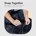 NAPRO 3‑in‑1 Travel Blanket Pillow Scarf – Convertible 50×80″ Blanket, 12×16″ Pillow, 80″ Infinity Neck Pillow – Lightweight, Plush – Black