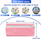 2Pcs Reusable Shoe Washing Machine Bag for Washer and Dryer:Free Up Hands, Prevent Deformation,shoe bag with Zipper Protection Design, Use for all Shoes,Sports Shoes(Yellow) (A-Pink)