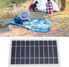 5W Solar Panel for Phone Radio, Solar Panel Charger for Micro USB & USB C Port, 5W USB Solar Panel for Small Devices, Without Power Storage Function