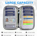 Passport Holder Family, Women RFID Blocking Passport Wallet, Travel Essentials Premium Wallets, Waterproof Passport Holders Bag for Men Traveling, Travel Document Organizer Credit Cards Case