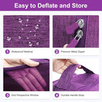 Large Shoe Bags for Travel, Shoe Travel Bag Holds 3 Pairs of Shoes, Travel Shoe Bags for Packing in Suitcase, Portable Dance Shoe Storage Pouch, Shoe Organizer, Sneaker Storage Bag(Purple)
