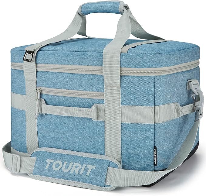 TOURIT Soft Sided Cooler Bag Insulated 30/48/60 Cans, Large Collapsible & Leakproof Ice Chest for Picnic, Beach, Camping, Travel