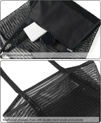 Iioscre Beach Bag for Women, Causal Hobo Pool Bags with Zipper Inner Pocket, Foldable Swim Tote Bag for Vacation Essentials
