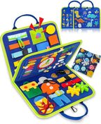 Exorany Busy Board Montessori Toys for Toddler Boys & Girls Birthday Gifts, Sensory Toys for Toddlers, Educational Travel Preschool Toddler Activities Learning Fine Motor Skills