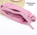 Money Belt for Travel - Hidden Travel Pouch Protect Your Credit and Money With RFID Blocking Passport Holder Waist Wallet (Pink)