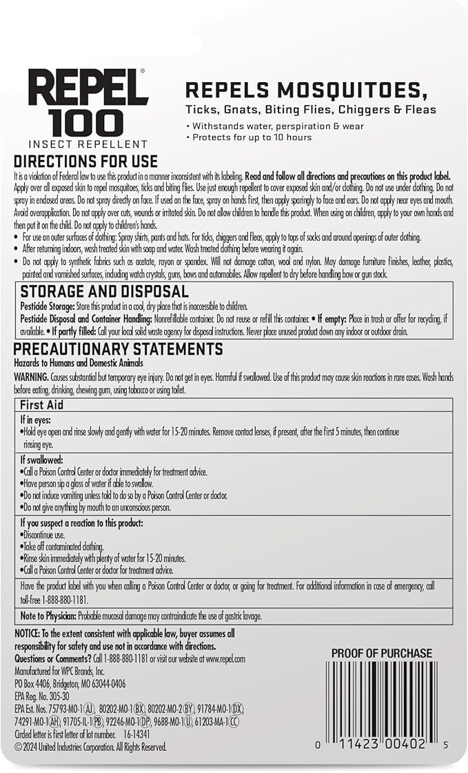 Repel 1-Ounce Insect Repellent Pump Spray (Pack of 6)