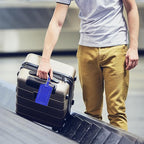 Travelambo Luggage Tags for Suitcases PU Leather Travel Tags Bag Tags Privacy Protection Travel Essentials