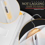 Hleelomi 5 Pack 40-inch Suit Bag Garment Bag for Travel and Storage, Garment Bags for Hanging Clothes with Zipper and Visible Transparent Window, White