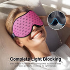 LitBear Breathable Sleep Mask, 3D Eye Mask Sleep for Side Sleepers Women Men, Light Blocking Sleeping Mask with Adjustable Strap, Soft Lightweight Eye Cover for Travel, Night Work, Nap, Office - Pink
