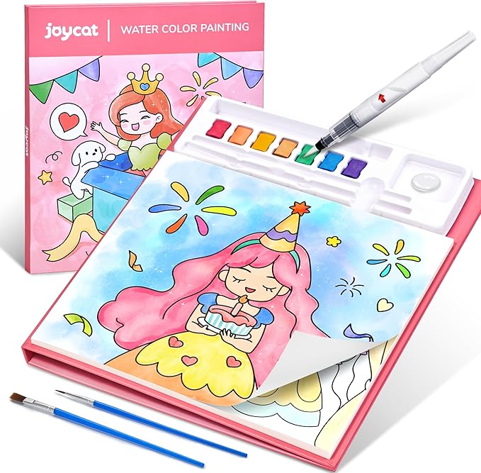 JoyCat Paint with Water Coloring Books for Toddlers, Watercolor Painting Sets for Kids Ages 3-5 4-8, Arts and Crafts Drawing Activities Toy Birthday Gifts for Boys Girls (Party)