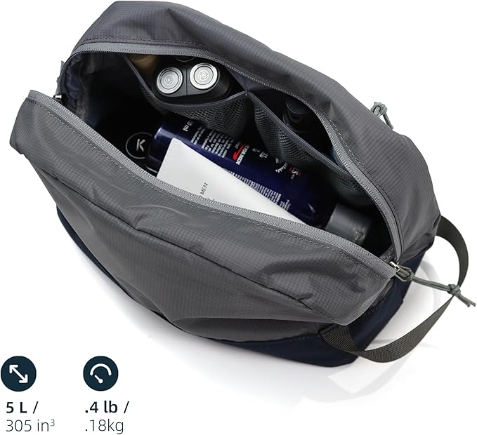 Travel Toiletry Bag 5L, Compact Travel Organizer with Waterproof TPU Wet/Dry Compartment