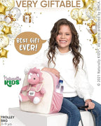 Toddler Luggage for Girls w Dinosaur Toys, Kids Rolling Backpack Girls, Toddler Suitcase, Gifts for 3 4 5 6 Year Old