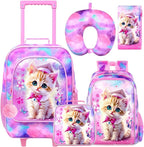 Kids Suitcase with Wheels for Girls and Boys, Rolling Carry on Luggage for Toddler Children