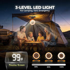 Rechargeable Camping Fan with Oscillating,【Max 60Hrs】Portable Battery Powered Operated Fan,20000mAh Outdoor Turbo Tent Fan & Light,Timer,Hook for Travel,Fishing,Jobsite,Beach,Indoor,Camping Essential