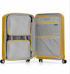Traveler's Choice Pagosa Hardshell Expandable Luggage with Spinner Wheels, Yellow, 26-Inch Medium