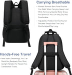 Boavan Laptop Backpack for men, 15.6 inch Laptop Bag with USB Port, Waterproof Travel Work Backpack Purse, Anti-Theft Teacher Nurse Doctor Casual Bookbags Office Business backpack，Deep Orange Black