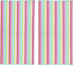 COTTON CRAFT Oversized Beach Towel - 2 Pack 35 x 70 inches XL Beach Towel - 100% Cotton Velour - Big & Huge - Thick Plush 450 GSM Super Soft Luxury Towel - Pool Picnic Bath - Pink Multi