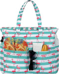 Trifabricy Beach Bags for Women Waterproof Sandproof Women Tote Bag, Large Beach Bag with Zipper for Gym Travel Vocation