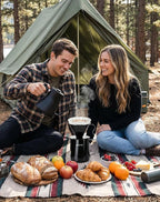 AGOGO Pour Over Coffee Maker Set - Unbreakable 304 Stainless Steel V60 Dripper & Server for Camping & Party, Includes 50 Paper Filters & Barista Towel - Black - 30oz