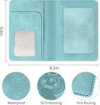 Passport Holder for Travel Essentials,RFID Blocking Passport Cover Wallet Card Case for Women and Men (Light Green)
