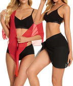 CHICGAL 2 Pieces Women Beach Sarong Bathing Suit Wrap Skirt Sheer Bikini Swimsuit Cover Ups for Swimwear
