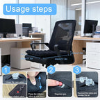 Portable Travel Airplane Seat Cushion, 3D Air Cell Tech with Built-in Pump, Adjustable Firmness Back & Tailbone Support, Ideal for Long Flights, Office, Car, Wheelchair,Great for Soccer Watching