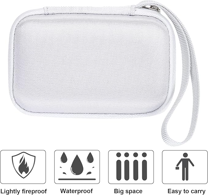 Khanka Hard Travel Case Replacement for Anker 621/622 / 633 Magnetic Battery (MagGo), 5000mAh 10000mAh Magnetic Wireless Portable Charger, Case Only (White)