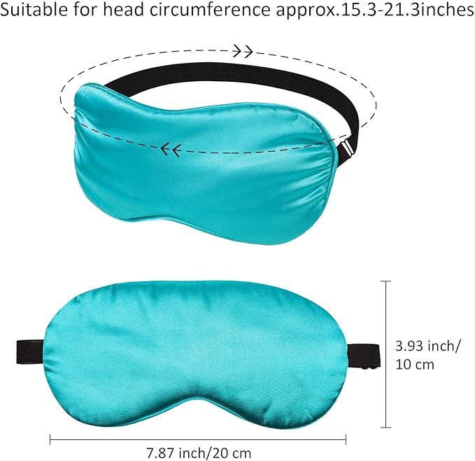 12 Pieces Silk Sleep Mask Pure Silk Sleep Eye Mask with Adjustable Strap Soft and Smooth Eye Cover for Sleeping Blocking Out Lights Men and Women