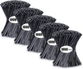 Zip Ties 4 inch, Small Zip Ties with 18 lb Tensile Strength, Black, 5000 Pack, by Tantti Supply