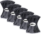 Zip Ties 4 inch, Small Zip Ties with 18 lb Tensile Strength, Black, 5000 Pack, by Tantti Supply