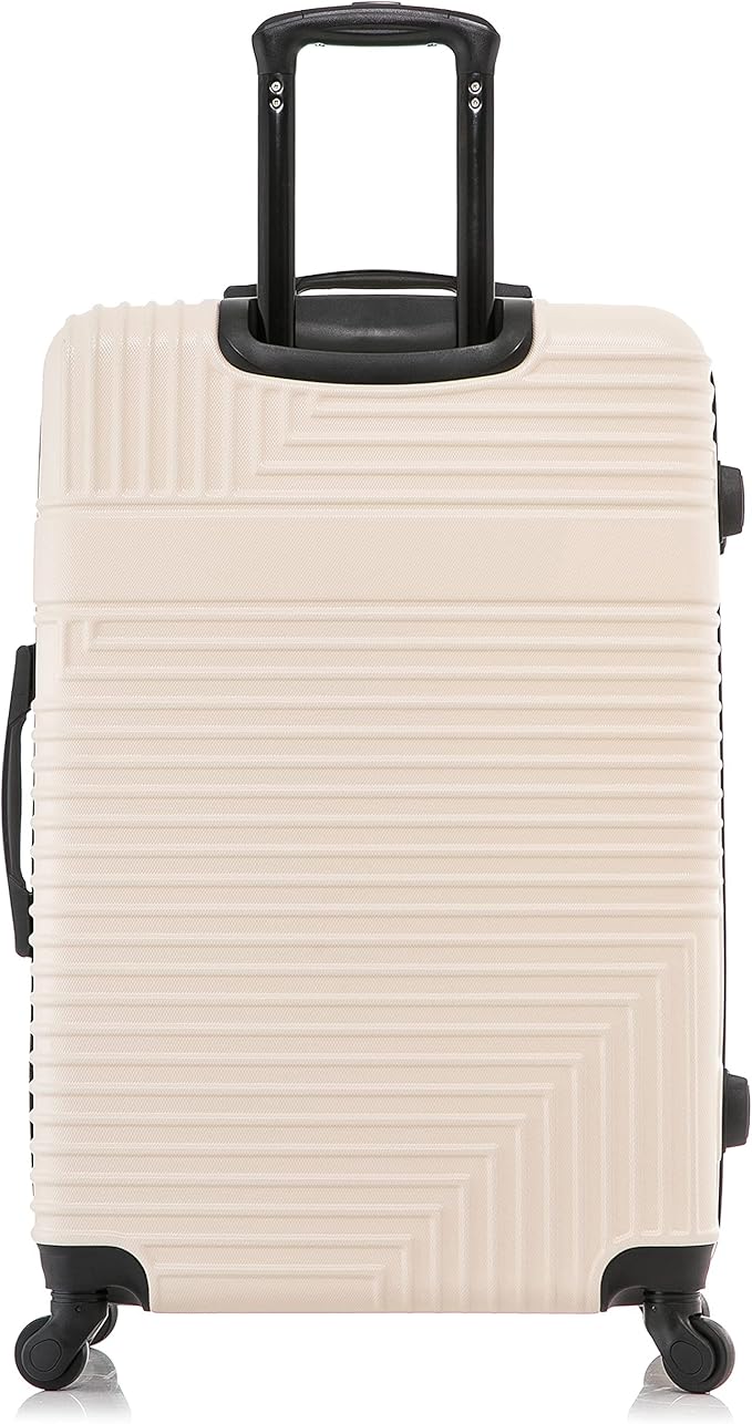 InUSA RESILIENCE Luggage with Spinner Wheels | Durable Lightweight Hardside Suitcase, Spacious Travel Bag with Handle and Trolley | 28-Inch Large Checked Luggage | Sand