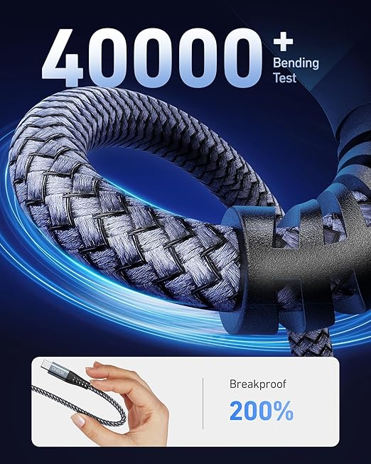 USB C to USB C Cable 60W [2Pack 6FT], USB Type C Fast Charging Cable for Car Durable Braided iPhone USB C Charger Cable USBC to USBC Cord for iPhone 17/16/15/Pro Max/Plus, Samsung Galaxy S23 and More