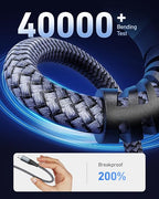 USB C Cable Fast Charging 10FT 2Pack, Long USB A to USB C Cable for Car, Durable Braided USB to USB Type C Cord iPhone USBC Charger for iPhone 17/16/15/Pro Max/Plus, Samsung Galaxy S23 and More(Gray)