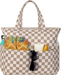 Trifabricy Beach Bags for Women Waterproof Sandproof Women Tote Bag, Large Beach Bag with Zipper for Gym Travel Vocation