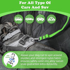 BWOGUE Pet Dog Cat Seat Belts, Car Headrest Restraint Adjustable Safety Leads Vehicle Seatbelt Harness (1 Pack, Green, Not Elastic)