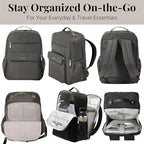 Baggallini Everyday Laptop Backpack - 11x15.5 Lightweight Water-Repellent Nylon Travel Bag w/Padded Laptop Sleeve & RFID